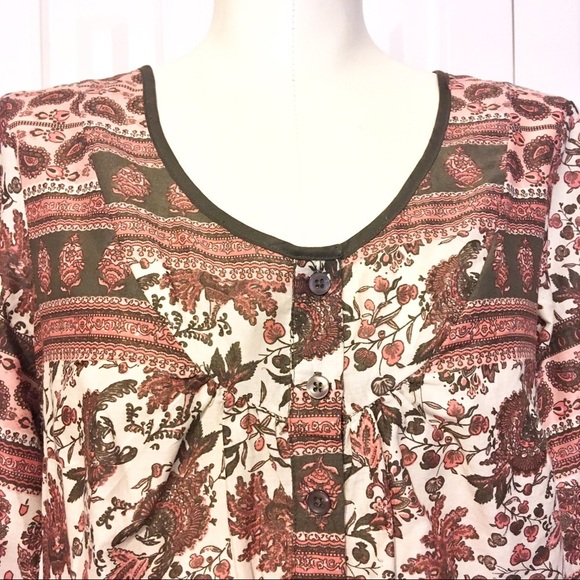 ART AND SOUL boho paisley tunic - Picture 2 of 6